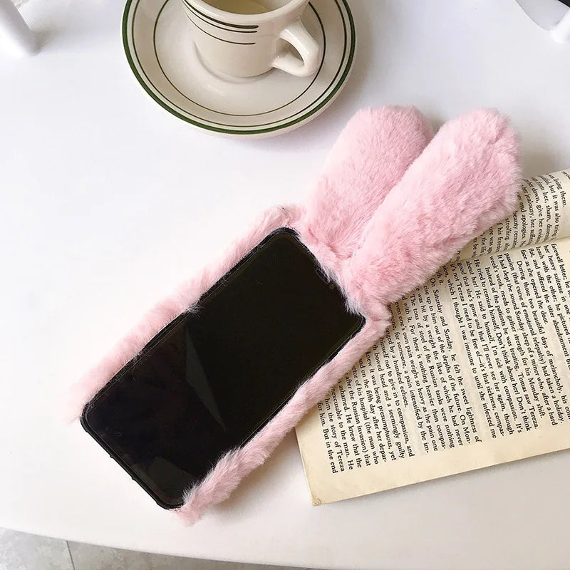 Cute Warm Phone Case Fur Cover For Iphone 16 15 14 13 12 11 Pro Max