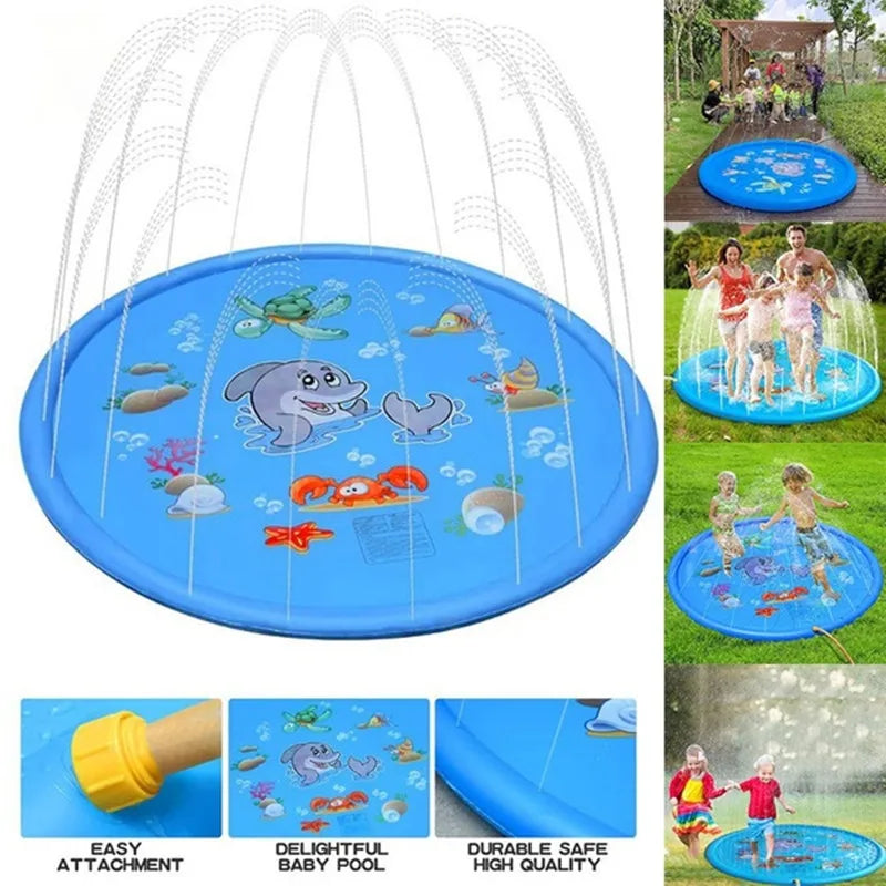 Summer Children Water Game Play Mat Kids Outdoor Splash Mat