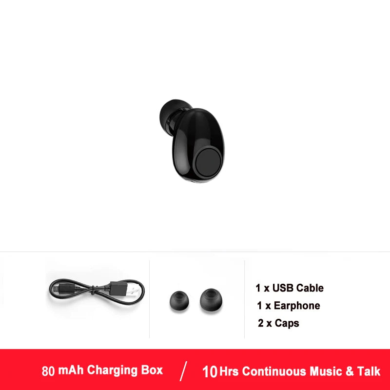 NVAHVA Mini Bluetooth Earphone 10 Hrs Working, Bluetooth Headset Wireless Earbud Earphone