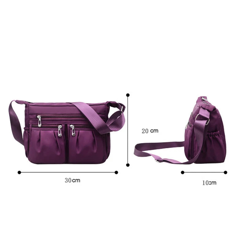 Nylon Cross body Bag For Women Large Capacity Shoulder Bags Multi-pocket Bag Shopping Travel Lady Handbag