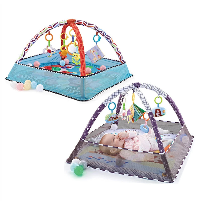 Baby Fitness Frame Crawling Game Blanket Multi functional Educational Mat Crawling Infant Enlightenment Toys