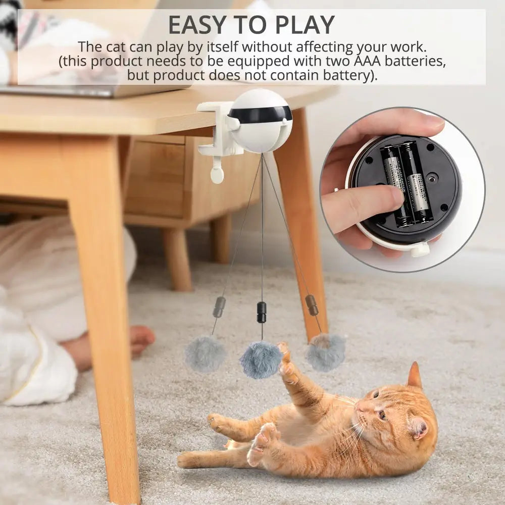 Automatic Lifting Cat Toy Ball Smart Electric Training Toys for Cats Accessories Interactive Funy Teaser Pet Product Ball Kitten - Hiron Store