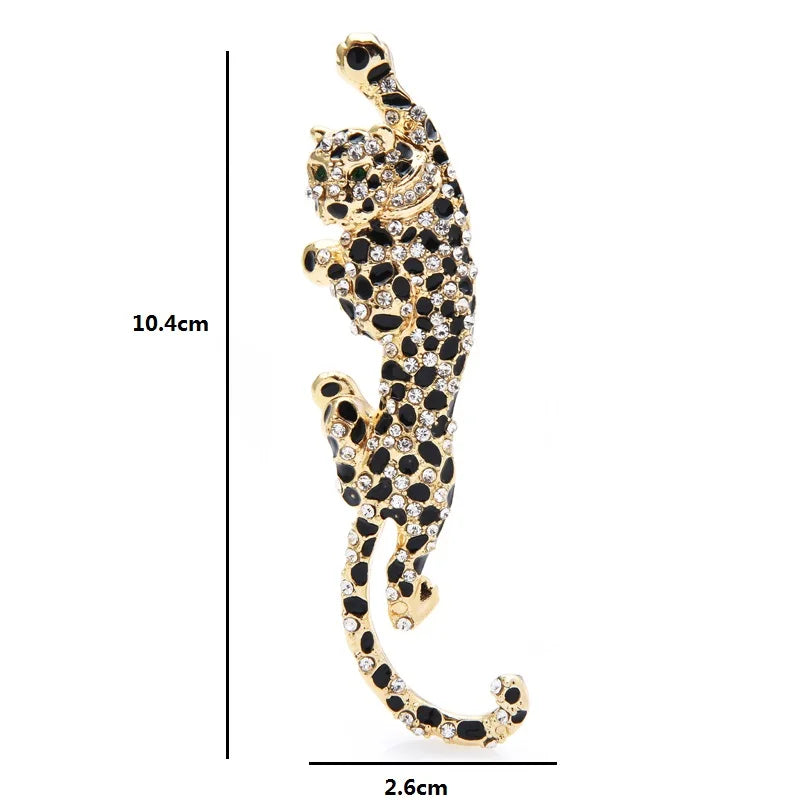 Big Climbing Leopard Brooch Pins For Women And Men Luxury Jewellery