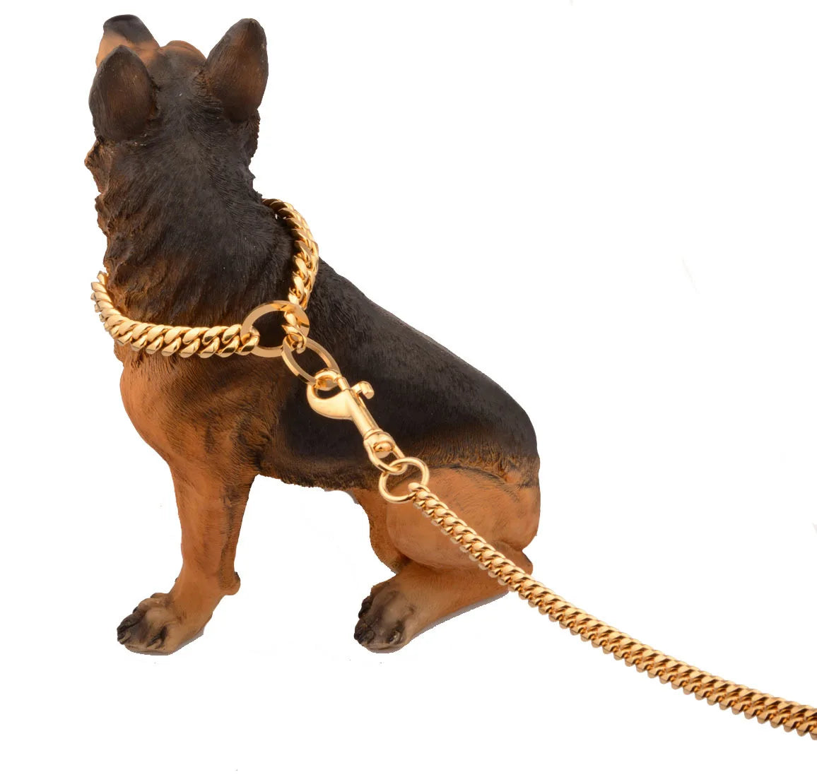 Metal Stainless Steel Pet Dog Gold Collar Lead Super Outdoor Big Dog Training Chain Collar Décor Necklace For All Dogs