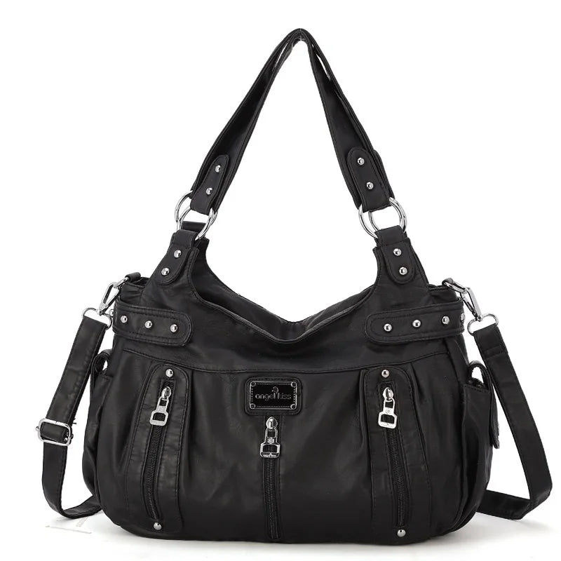 Winter Fashion Shoulder Bag for Women Soft PU Crossbody Handbg Large Capacity Hobos Purse