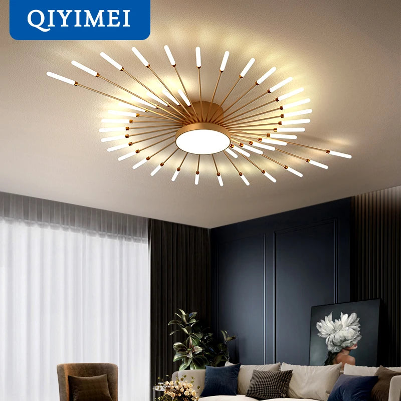 Modern Ceiling Lights LED Luster Indoor Lighting Acrylic Lamps Fixture Frame 175-260V