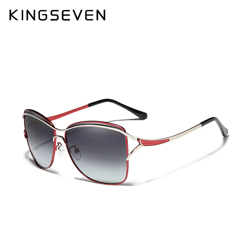 KINGSEVEN Sunglasses For Women Square Rimless elegant Brand Designer Fashion Shades Sun Glasses With Box - Hiron Store