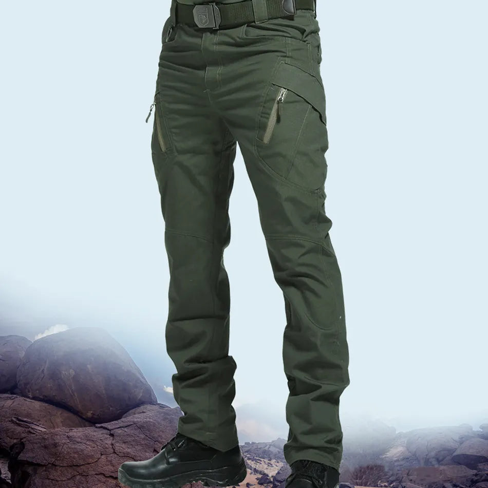 New Mens Tactical Pants Multiple Pocket Elasticity Military Urban Commuter Tacitcal Trousers Men Slim Fat Cargo Pant 5XL - Hiron Store