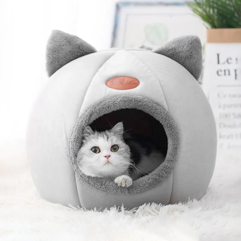 New Deep Sleep Comfort In Winter Cat Bed Iittle Mat Basket Small Dog House Products Pets Tent Cozy Cave Nest Indoor Cama Gato - Hiron Store