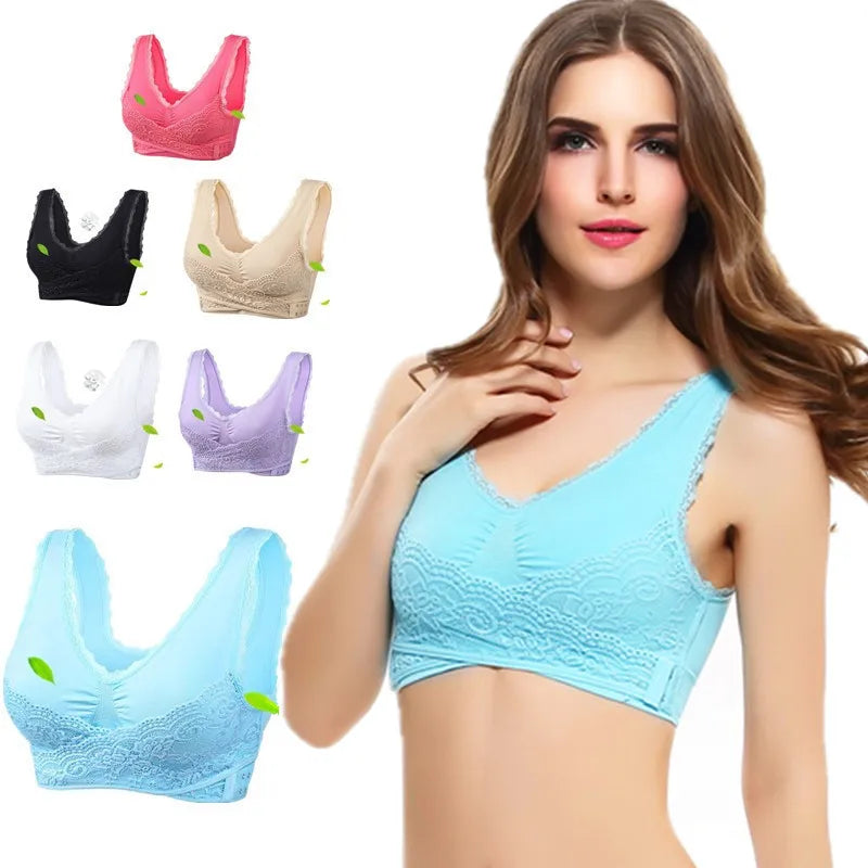 Push high thick breathable gather large size chest underwear bra underwear yoga sports seamless vest bras