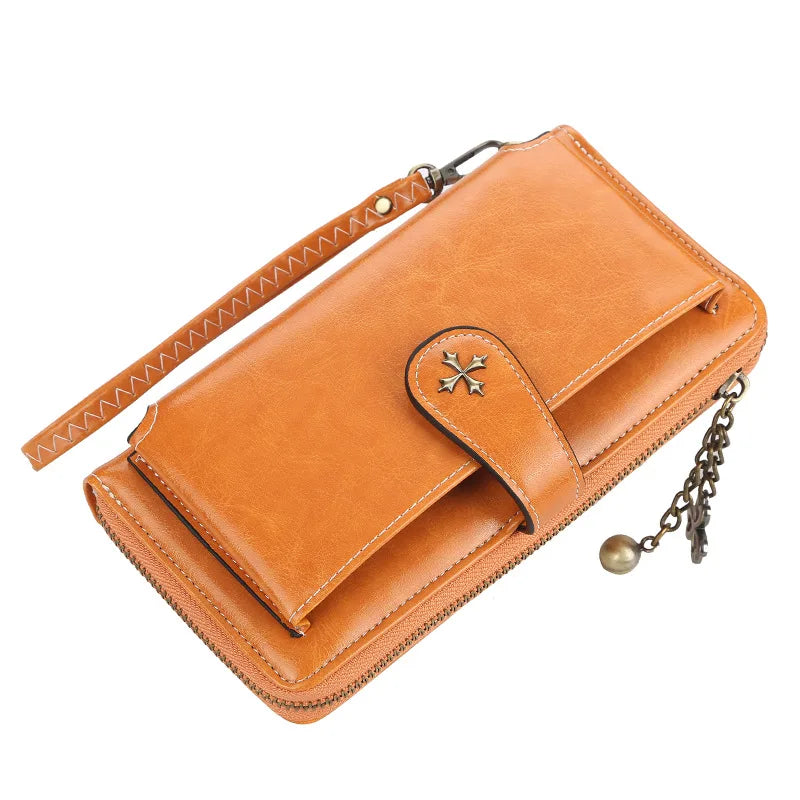 New Women Wallets Fashion Long PU Leather Top Quality Brand Card Holder Classic Female Purse Zipper Wallet For Women - Hiron Store