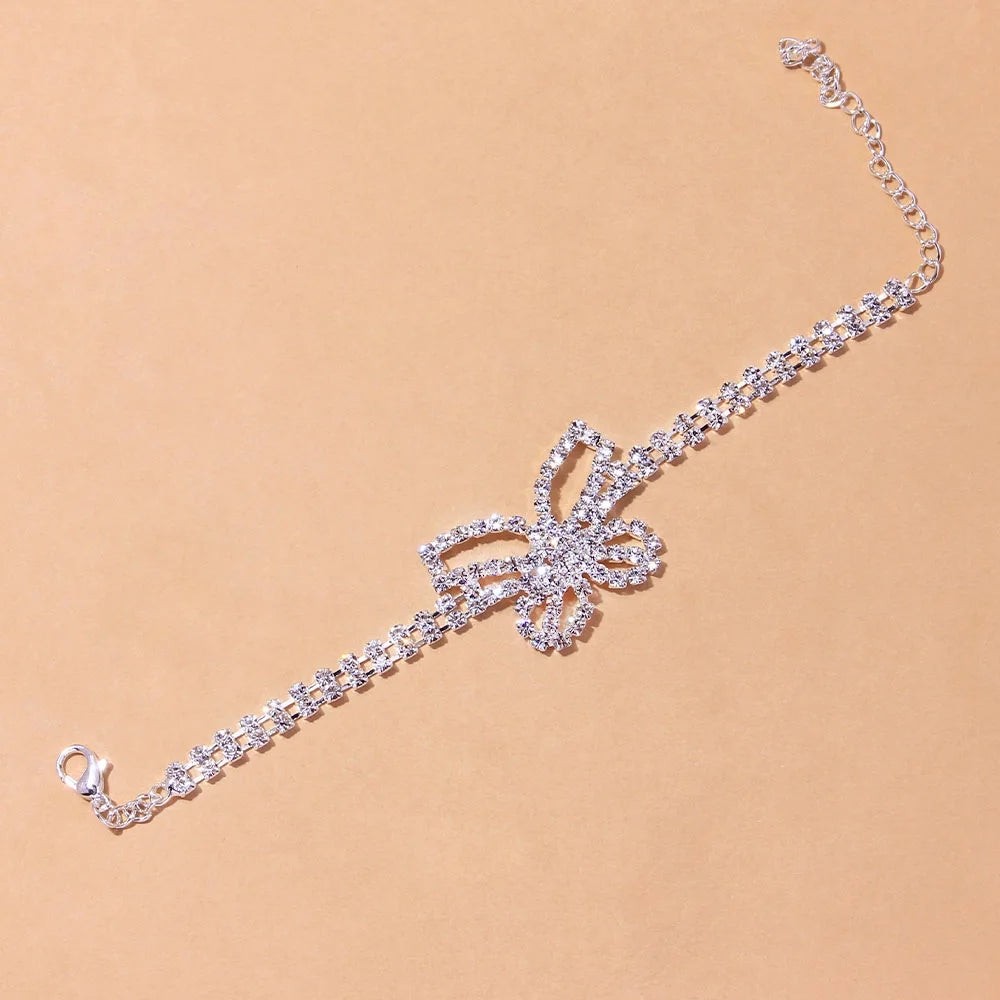 Butterfly Anklet Silver Colour Butterfly Foot Anklets Bracelet Leg Chain