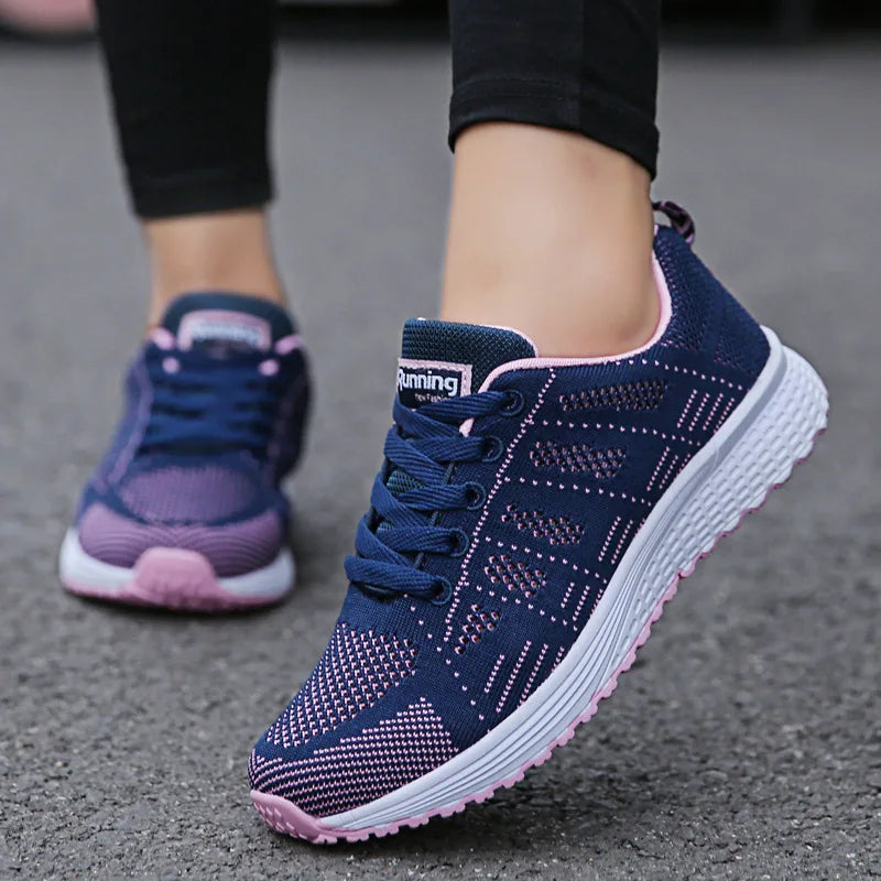 Women Casual Shoes Fashion Breathable Walking Flat Shoes Sneakers Women 2025 Gym Vulcanized Shoes White Female