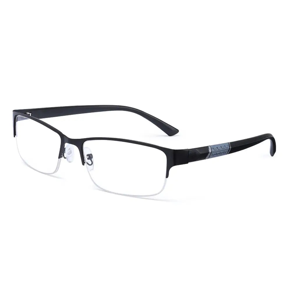 Metal Anti-blue Light Reading Glasses Farsighted Eyeglasses Men Business Eyewear Diopter 0 +1.0 +1.5 +2.0 +2.5 +3.0 +3.5 +4.0 - Hiron Store