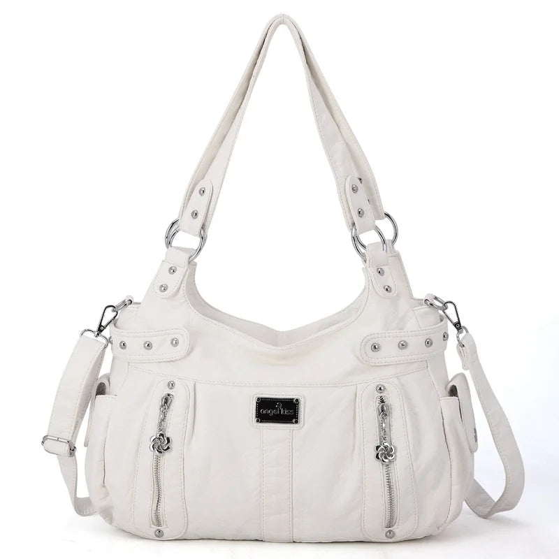 Winter Fashion Shoulder Bag for Women Soft PU Crossbody Handbg Large Capacity Hobos Purse