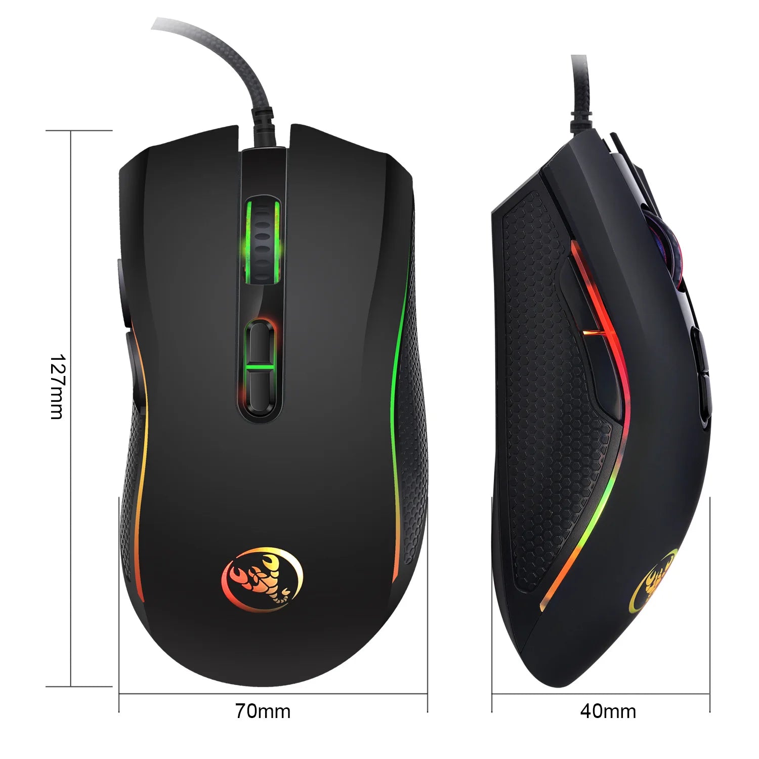 High  Optical Professional Gaming Mouse  7 Bright Colors LED Backlit and Ergonomics Design Mouse 3200 DP Gamer Mouse