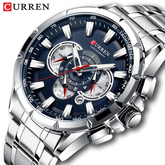 Watches Luxury Chronograph Quartz Men Watch Waterproof Male Clock