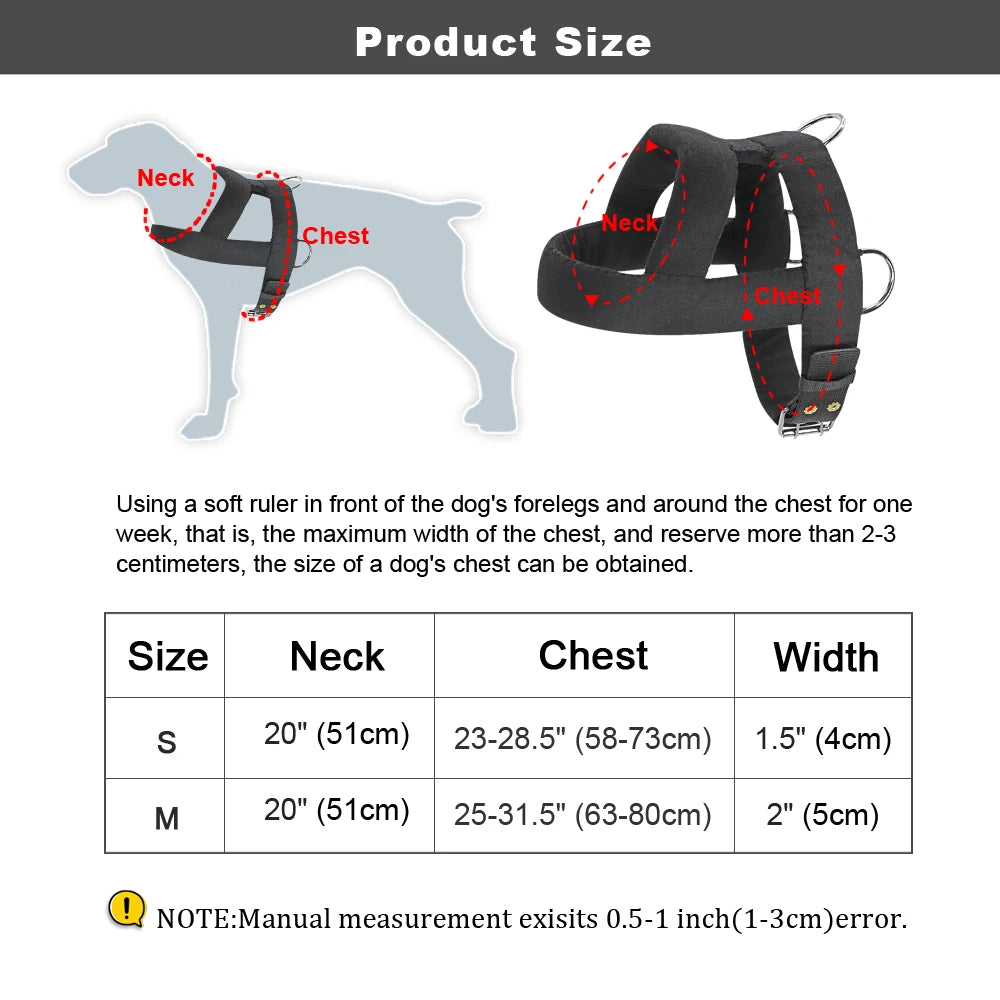 Dog Weight Pulling Harness Soft Padded Dogs Harnesses Pitbull Big Large Dogs