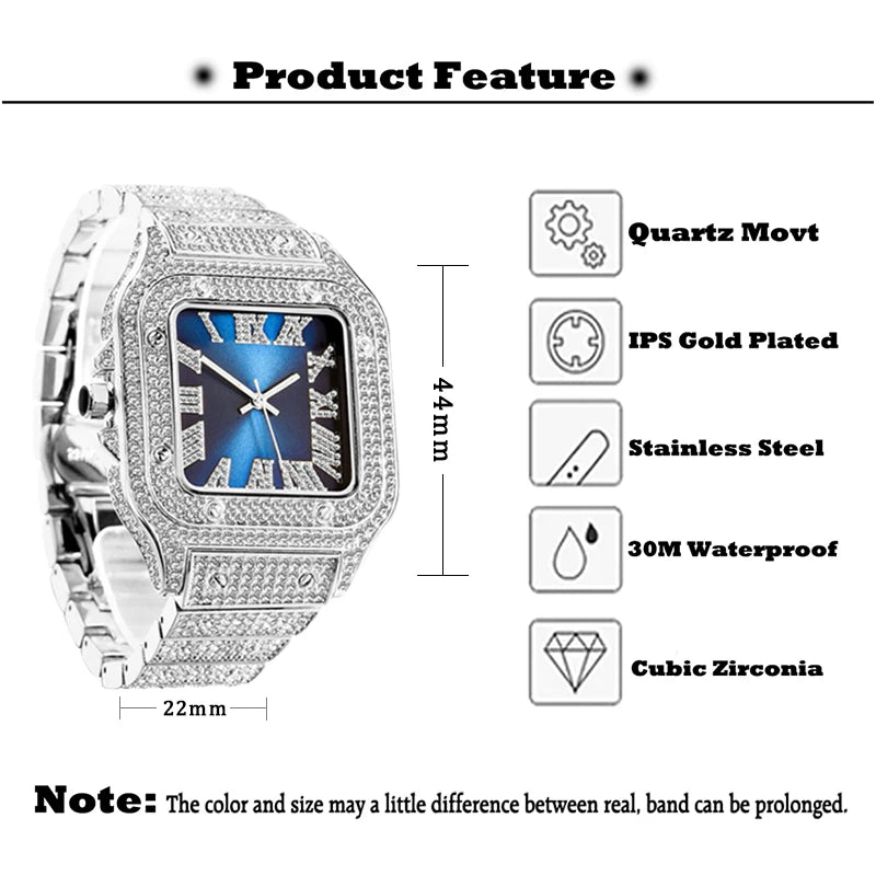 Watches For Men Diamond Watch Quartz Wristwatches