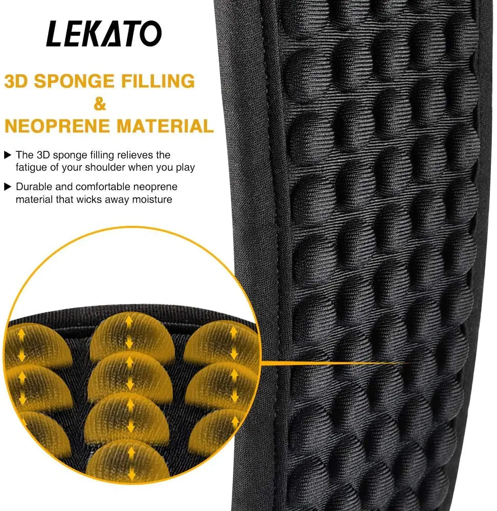 LEKATO 3D Sponge Guitar Strap Belt LGS-1 Adjustable Filling Electric Guitar Strap Bass Belt