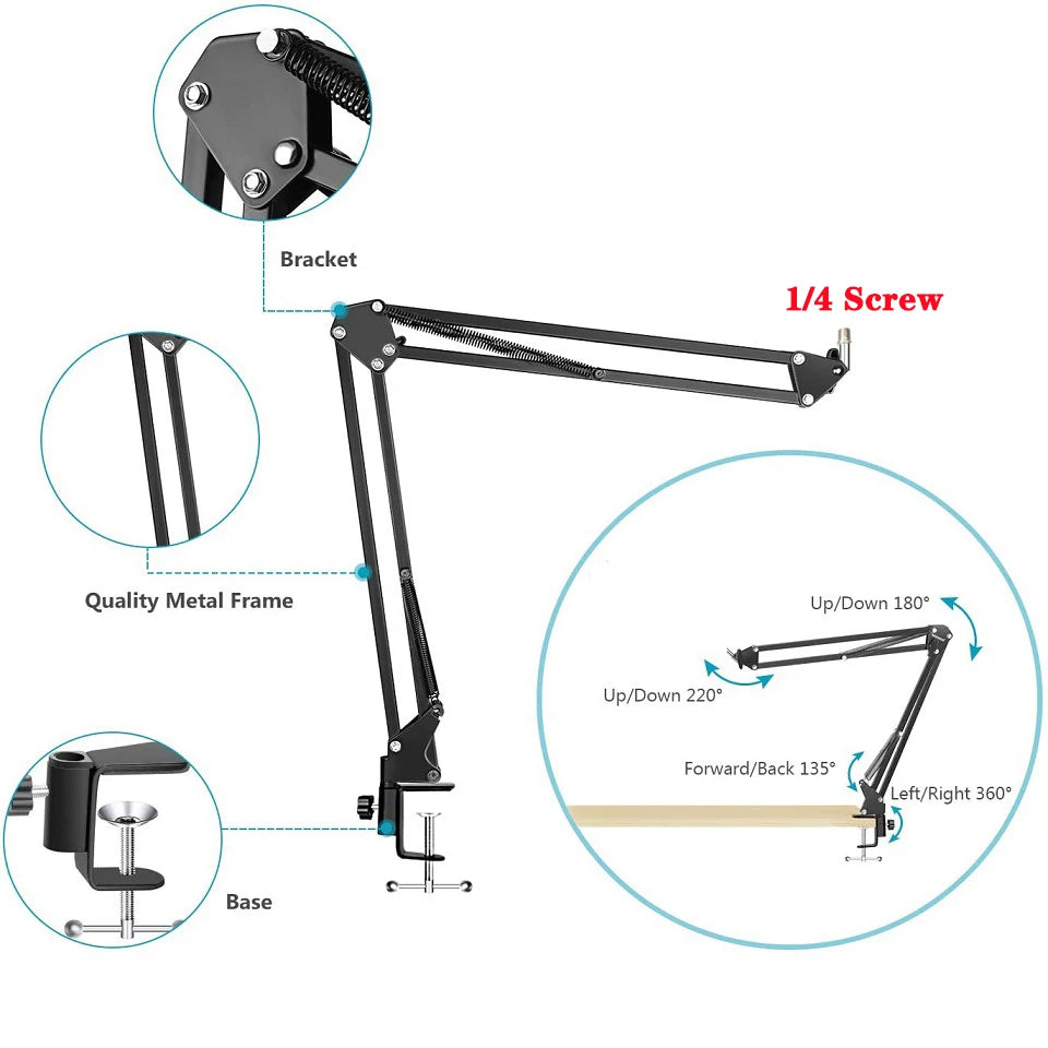 LED Selfie Ring Light Phone Stand With Folding Arm Circle Fill Light Dimmable Tripod Photography RingLight For YouTobe Streaming - Hiron Store