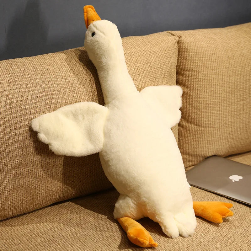 Giant White Duck Plushie Toys Soft Stuffed Big Wings Goose Doll Lovely Animal Pillow For Children Girls Birthday Gifts