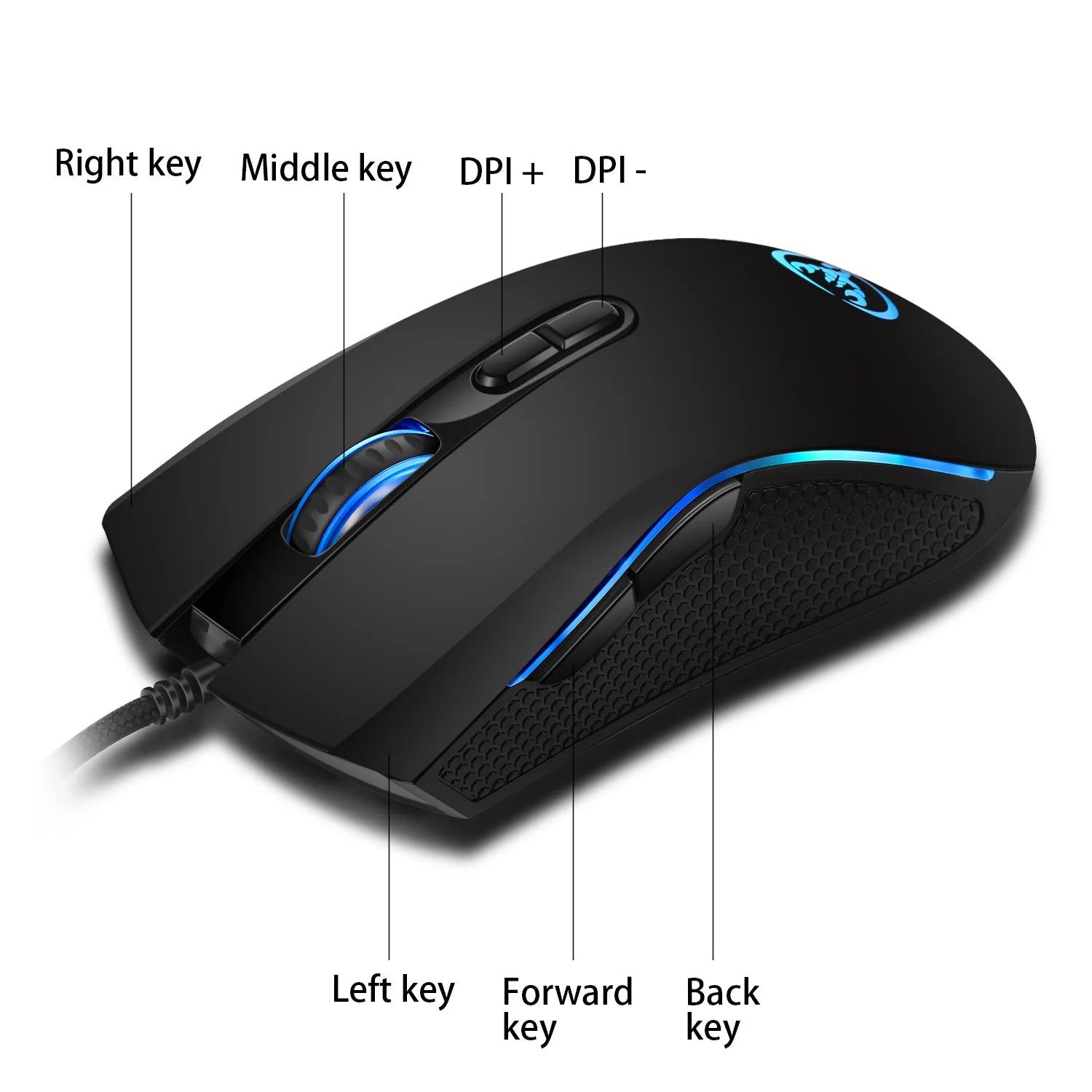 High  Optical Professional Gaming Mouse  7 Bright Colors LED Backlit and Ergonomics Design Mouse 3200 DP Gamer Mouse