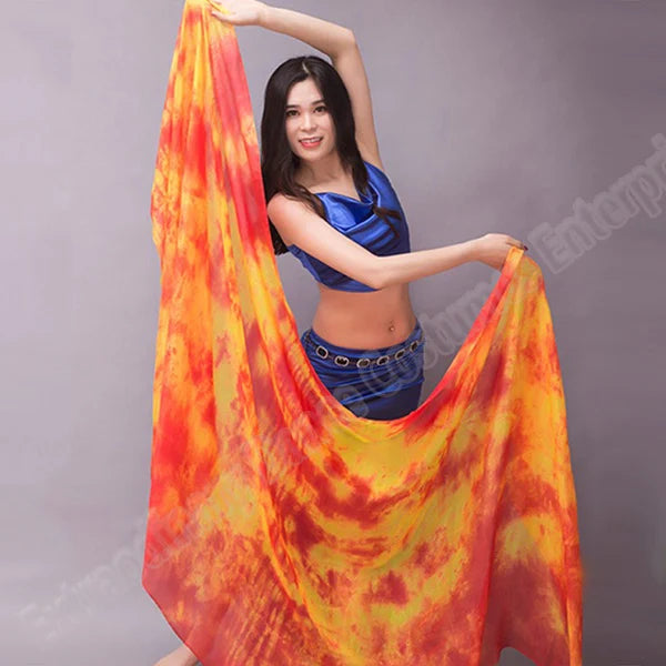 Belly Dance Silk Veil Scarves Face Customized Hand Thrown Scarf Face Veil Silk Shawl Gradient 200cm 250cm 270cm