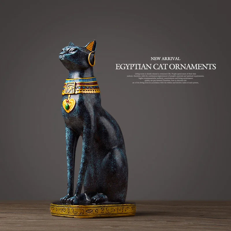 Egyptian Cat resin craft Modern vintage  Baster goddess god pharaoh figurine statue for table ornaments