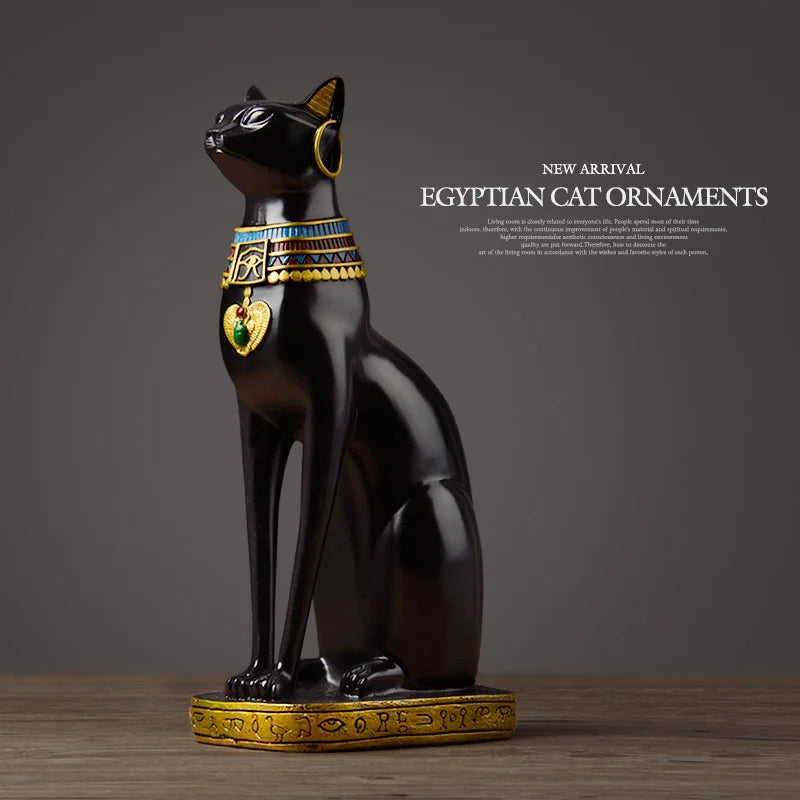 Egyptian Cat resin craft Modern vintage  Baster goddess god pharaoh figurine statue for table ornaments