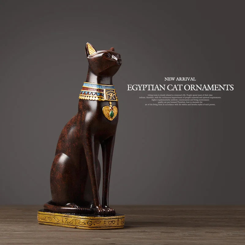 Egyptian Cat resin craft Modern vintage  Baster goddess god pharaoh figurine statue for table ornaments