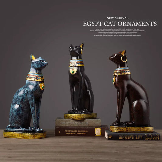 Egyptian Cat resin craft Modern vintage  Baster goddess god pharaoh figurine statue for table ornaments