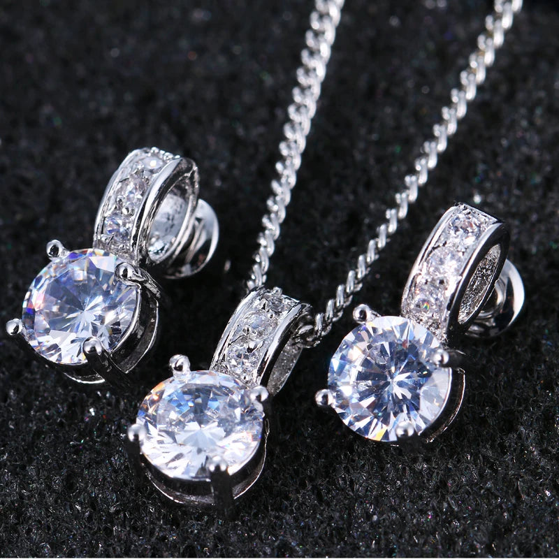 Emmaya Bridal Jewelry Sets  Jewellery  Zircon Set Earrings Necklaces