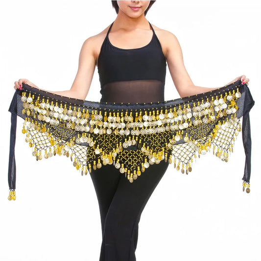 New Style Top Selling Belly Dance Waist Chain Hip Scarf Bellydance Coins Belt Dancing Waist Belt Dancer's Accessories - Hiron Store