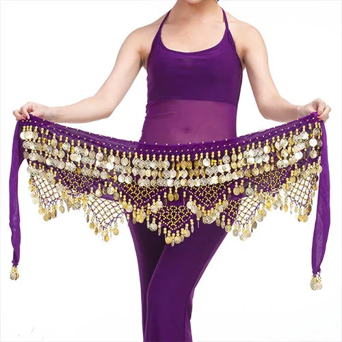 New Style Top Selling Belly Dance Waist Chain Hip Scarf Bellydance Coins Belt Dancing Waist Belt Dancer's Accessories - Hiron Store