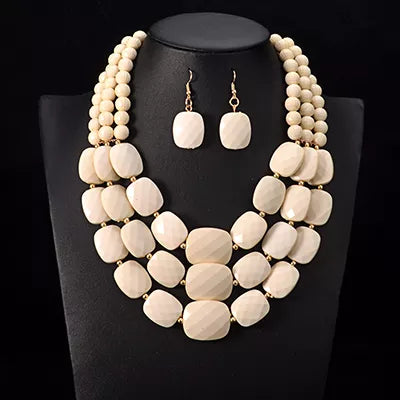 UDDEIN African Beads Jewelry Sets Multi layer Nigerian Wedding Indian Jewelry Sets Luxury Statement Choker Necklace Jewellery - Hiron Store