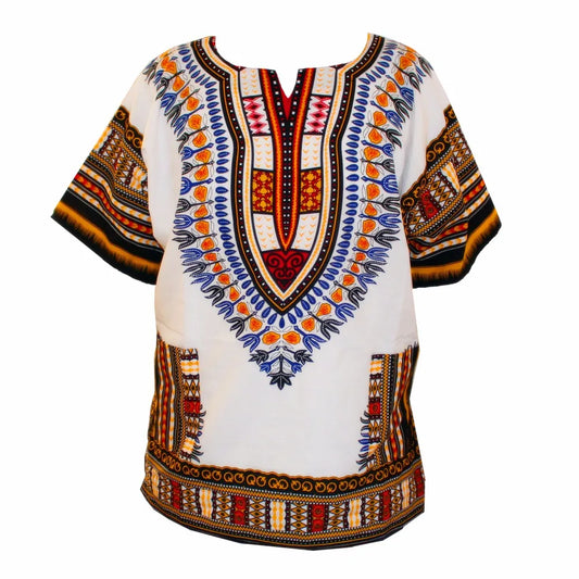 New fashion design African traditional printed 100% cotton Dashiki T-shirts for unisex