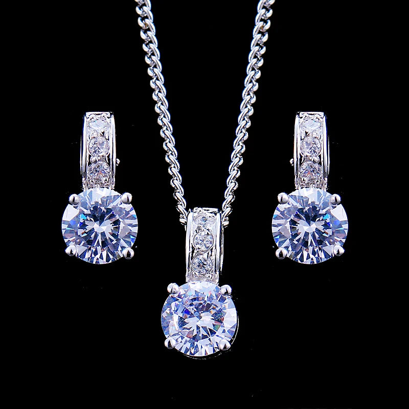 Emmaya Bridal Jewelry Sets  Jewellery  Zircon Set Earrings Necklaces