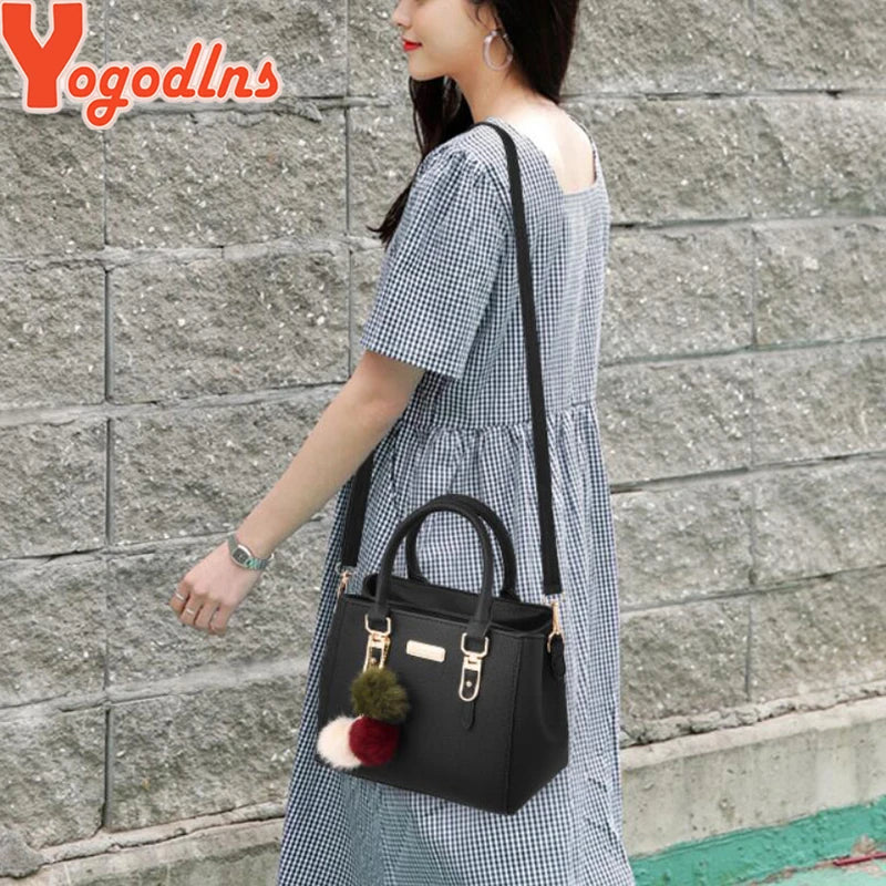 handbag shoulder bag ladies Messenger bag hairball bags high quality bag