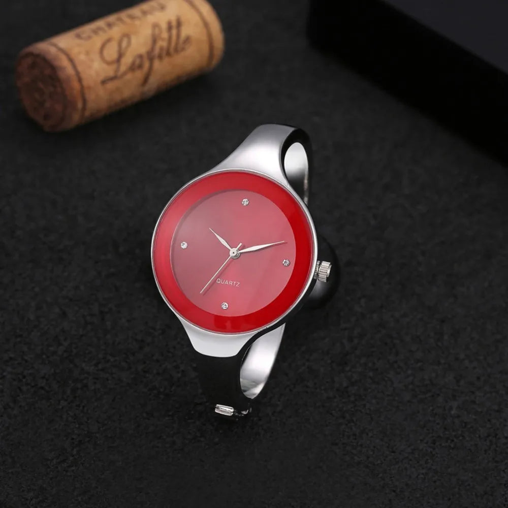 Luxury Crystal Bracelet Watch Women Watches Simple Fashion Women's Watches Stainless Steel Ladies Watch Clock reloj mujer - Hiron Store