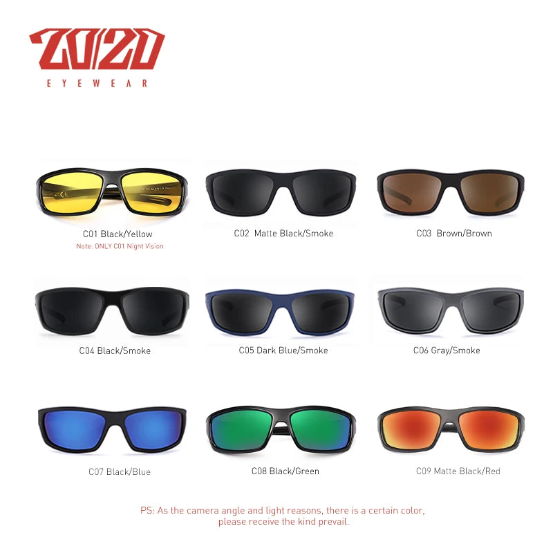 20/20 Optical Brand Design New Polarized Sunglasses Men Fashion Male Eyewear Sun Glasses Travel Fishing Oculos PL66 With Box - Hiron Store