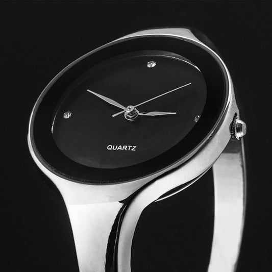 Women's Bangle Watch Female Luxury Steel Bracelet Watches Ladies Quartz Wristwatch Clock