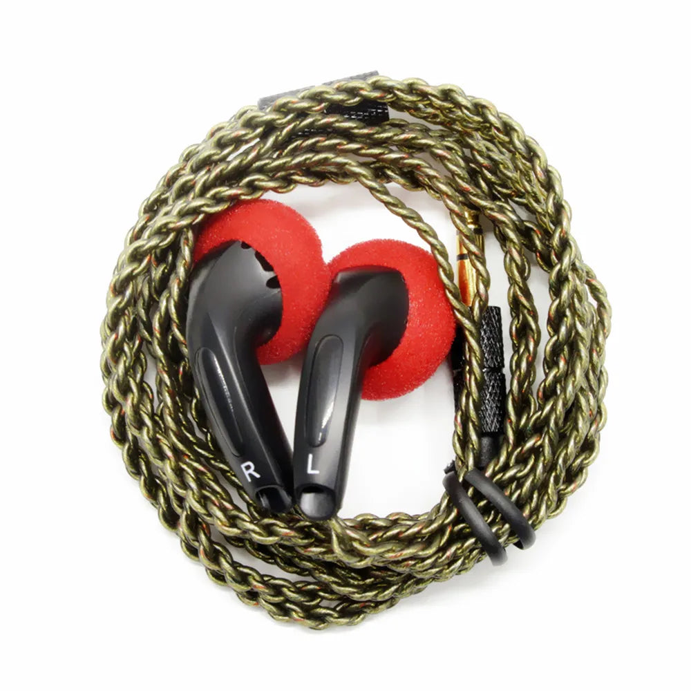 In-ear Earphones Flat Head Plug Earphone Bass Earbuds DJ Earbuds Heavy Bass Sound Quality