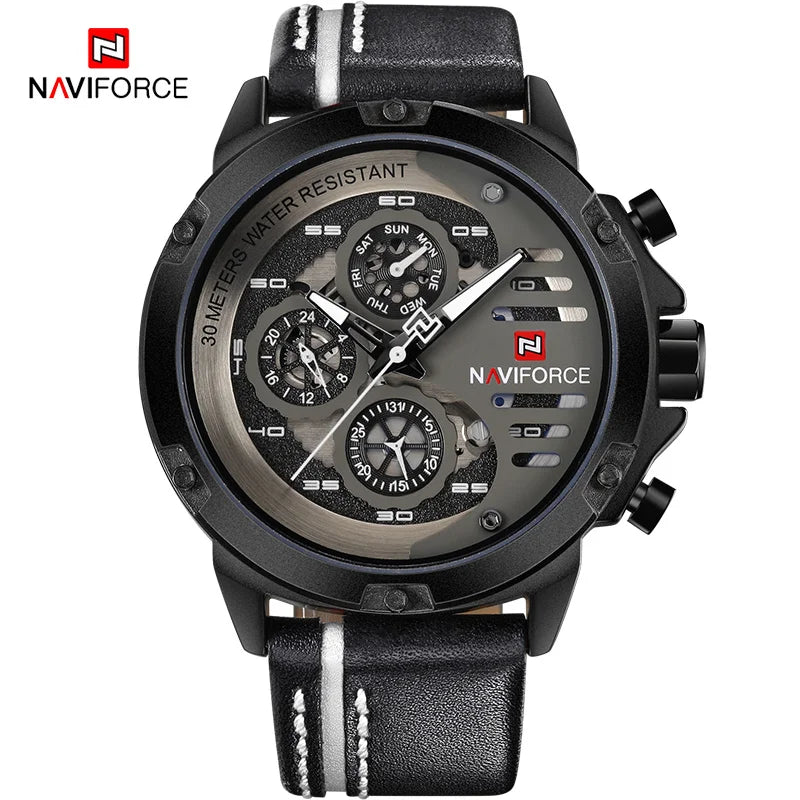New NAVIFORCE Men's Creative Sport Military Watch, Men Business Clock Watch, Male Luxurious Casual Wristwatches