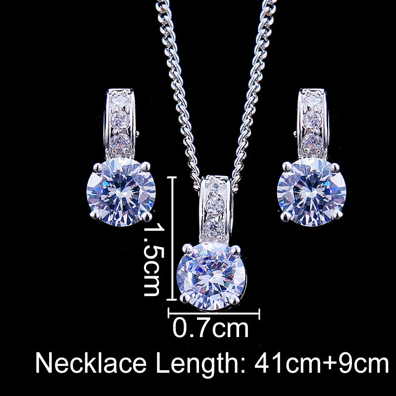 Emmaya Bridal Jewelry Sets  Jewellery  Zircon Set Earrings Necklaces