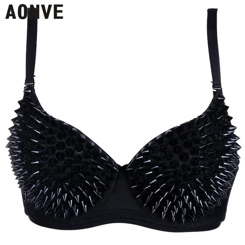 AONVE Newest Sexy Lingerie Sexy Women's Rhinestone Cover Bra Top Gold/Silver Plunge Wire Free Bralete