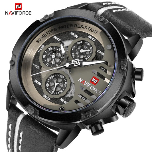 New NAVIFORCE Men's Creative Sport Military Watch, Men Business Clock Watch, Male Luxurious Casual Wristwatches