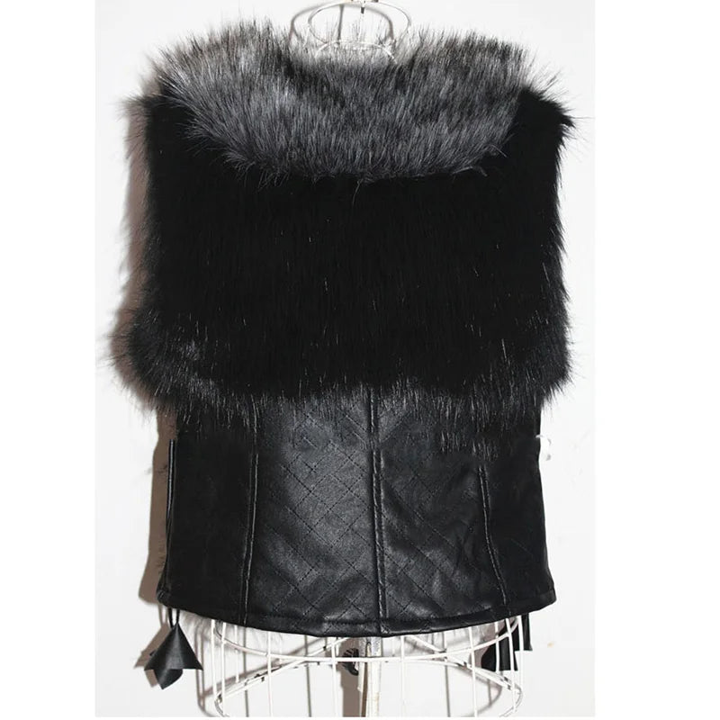 New fox hair women's faux fur vest jacket for autumn winter