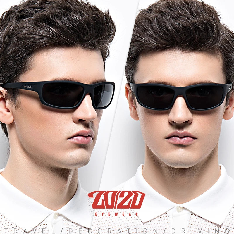 20/20 Optical Brand Design New Polarized Sunglasses Men Fashion Male Eyewear Sun Glasses Travel Fishing Oculos PL66 With Box - Hiron Store