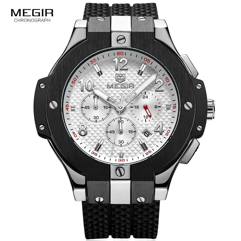 Chronograph Sport Watch Men Creative Big Dial Army Military Quartz Watches Clock